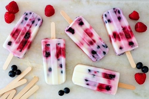 Red and Blueberry Fourth of July Popsicles