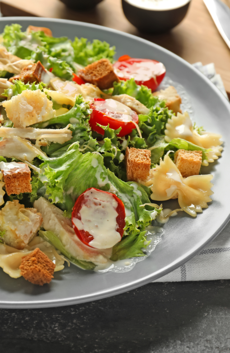 There are few dishes that contain the essence of a specific season, and pasta salads are one that belong to summer. Check out these pasta salad recipes! This Chicken Caesar pasta salad is a classic. 