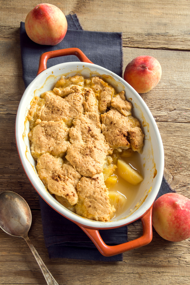 Damn Good Dutch Oven Peach Cobbler