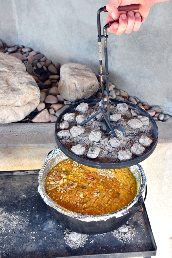 Damn Good Dutch Oven Peach Cobbler