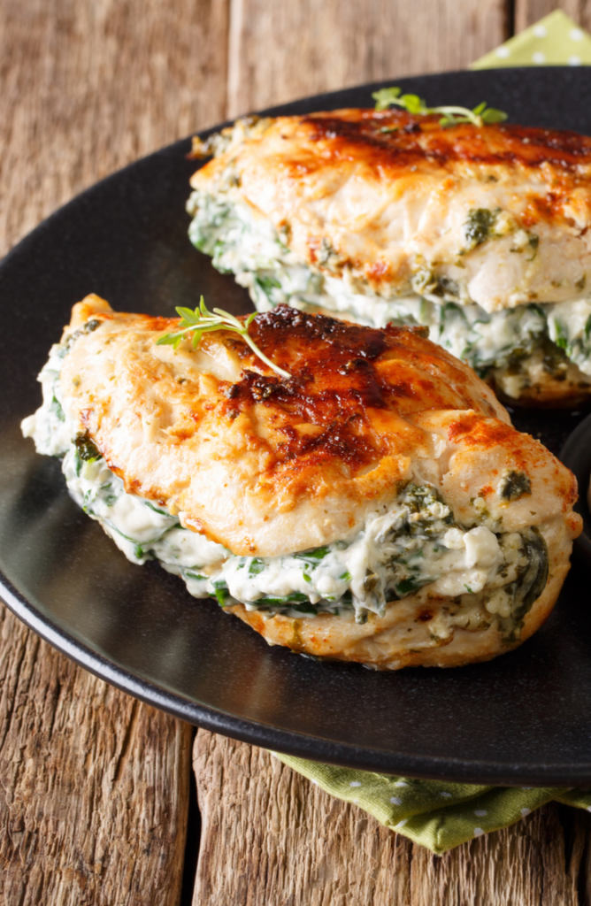 The great thing about skinless, boneless chicken breast is that it's versatile and easy. Check out these delicious chicken breast recipes! Your family will love this spinach and feta stuffed chicken! 
