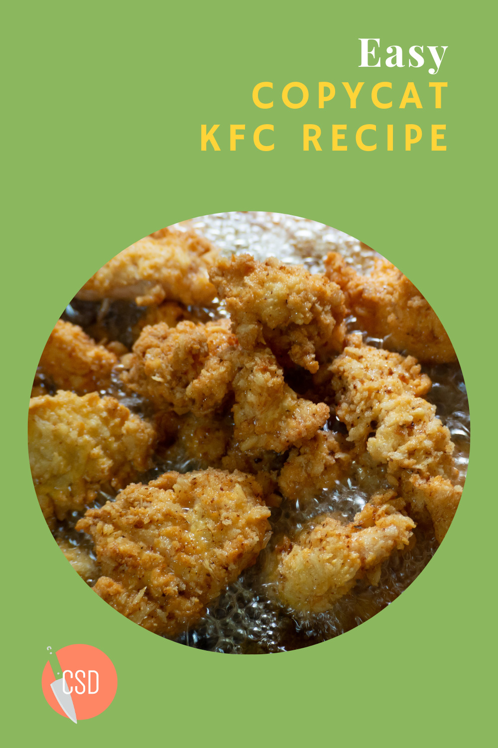 Who needs to go out for chicken when you have this KFC copycat recipe? That's right... tastes just like the finger-lickin' good stuff you can buy. Lick up... no napkins needed.